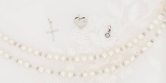 April's birthstone - diamond + crystal - heirloom fine jewelry for children.
