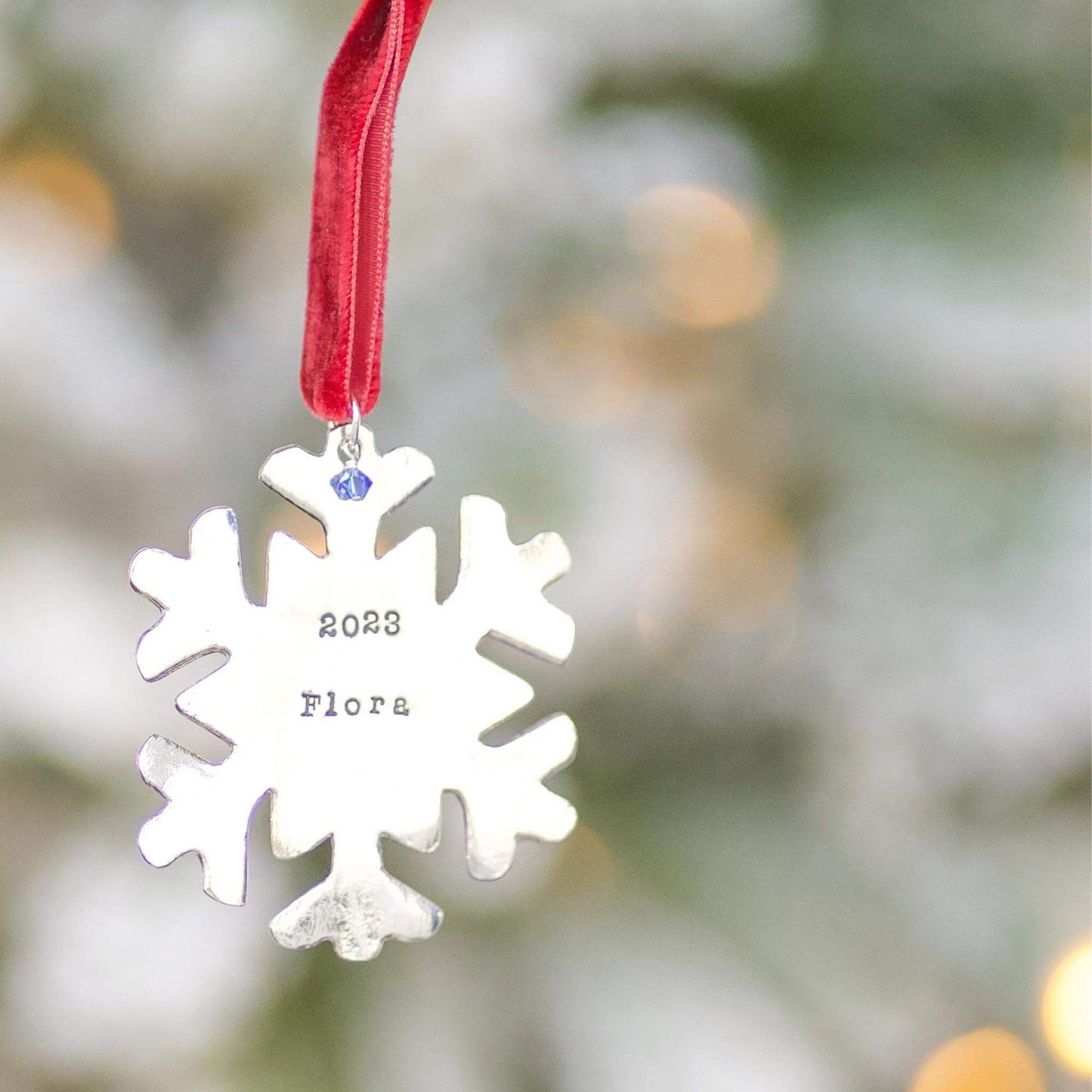 Personalized Snowflake Christmas Tree Ornament