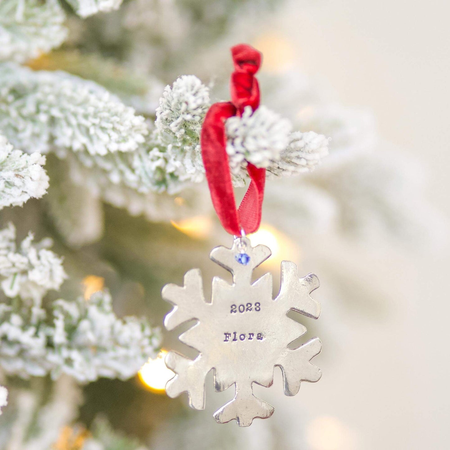 Personalized Snowflake Christmas Tree Ornament