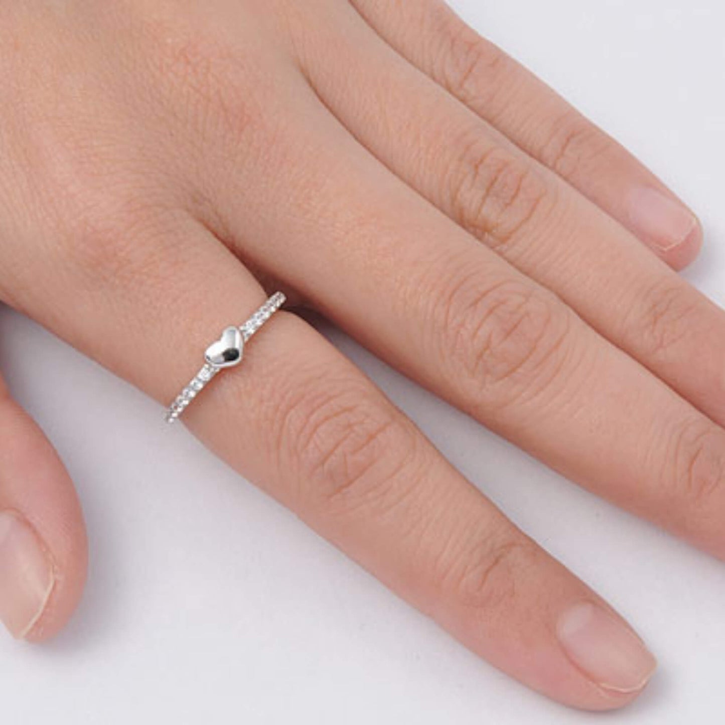 Heartfelt Sparkles Ring in Silver