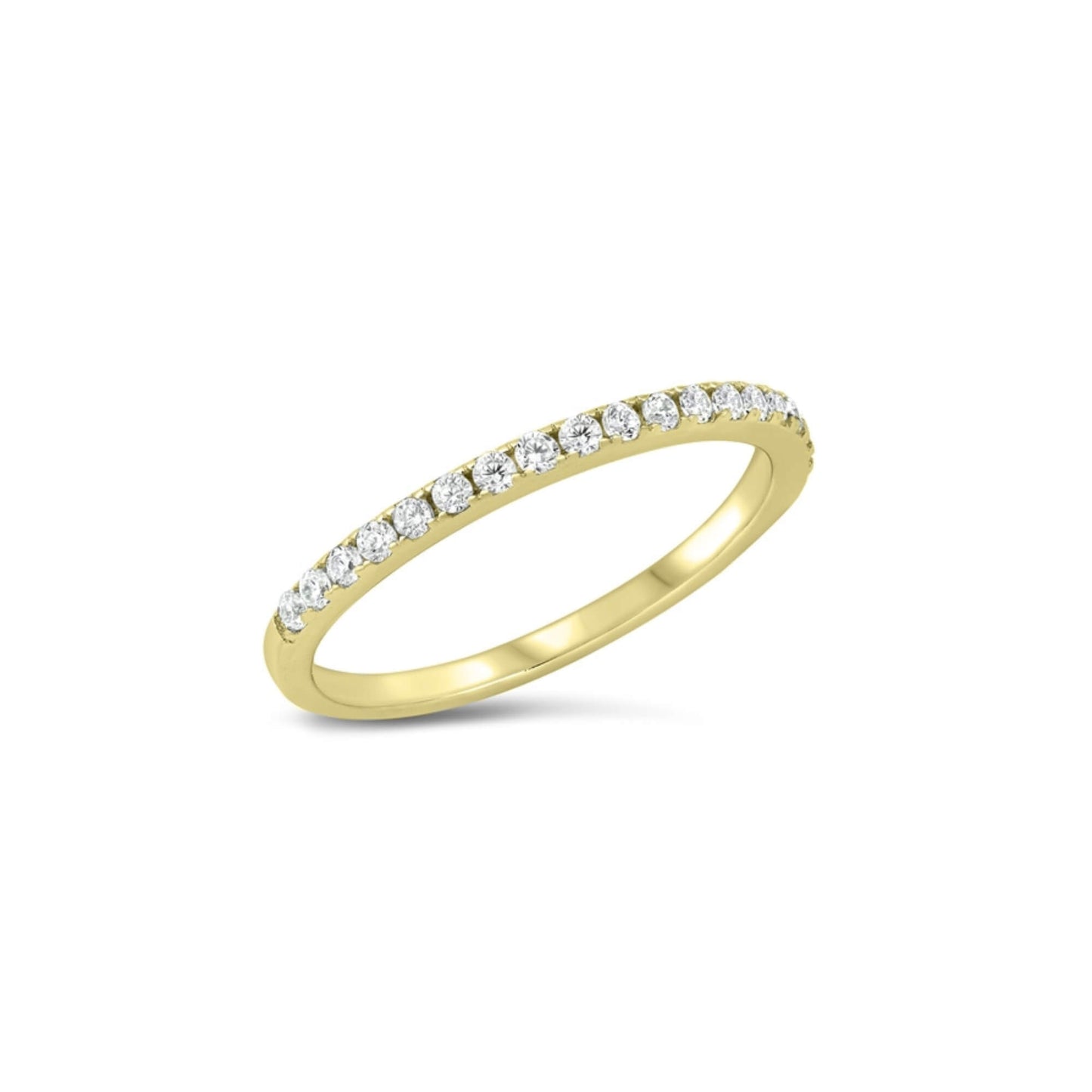 Golden Teenie Tiny Cubic Zirconia Sparkle Ring