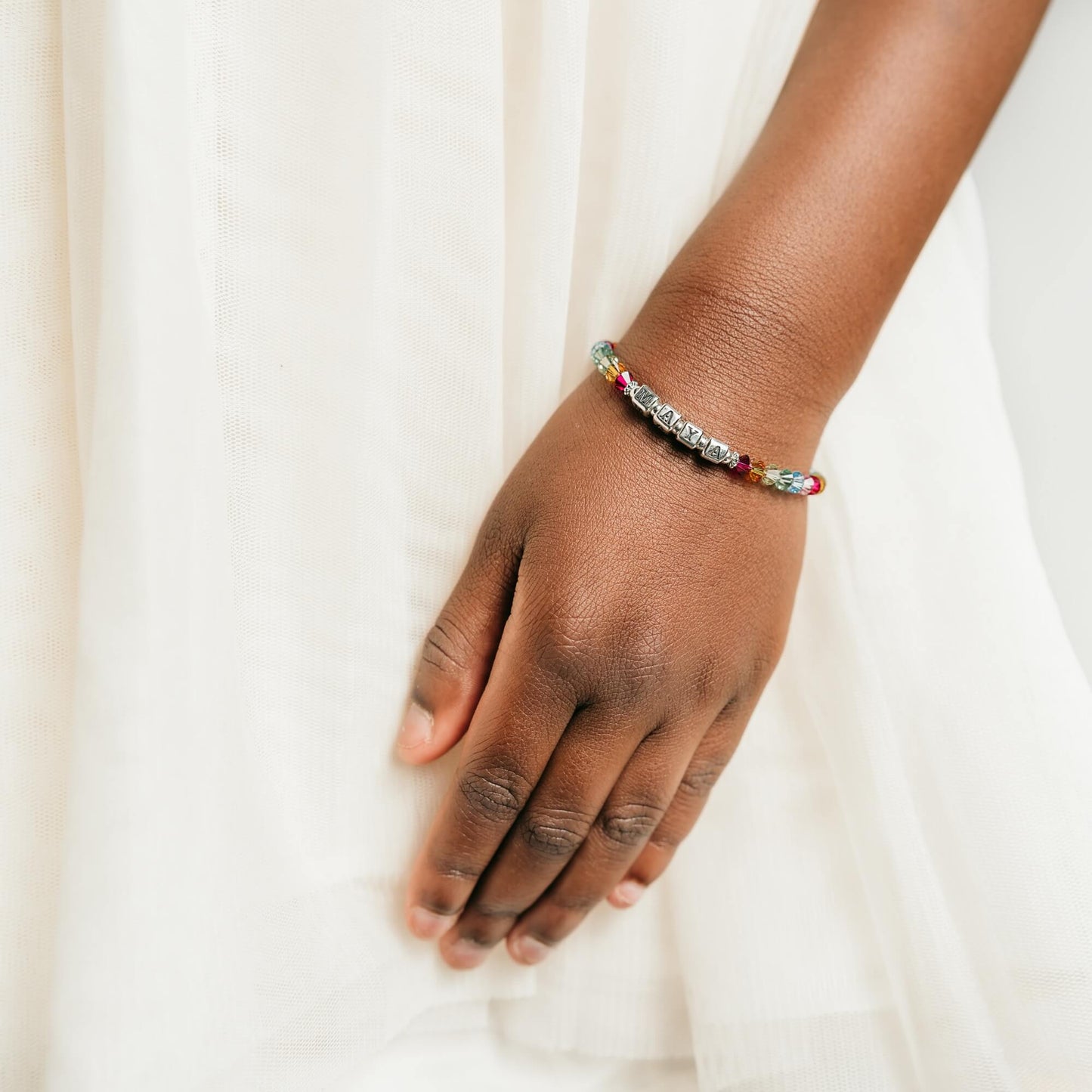 Over the Rainbow Crystal Name Bracelet