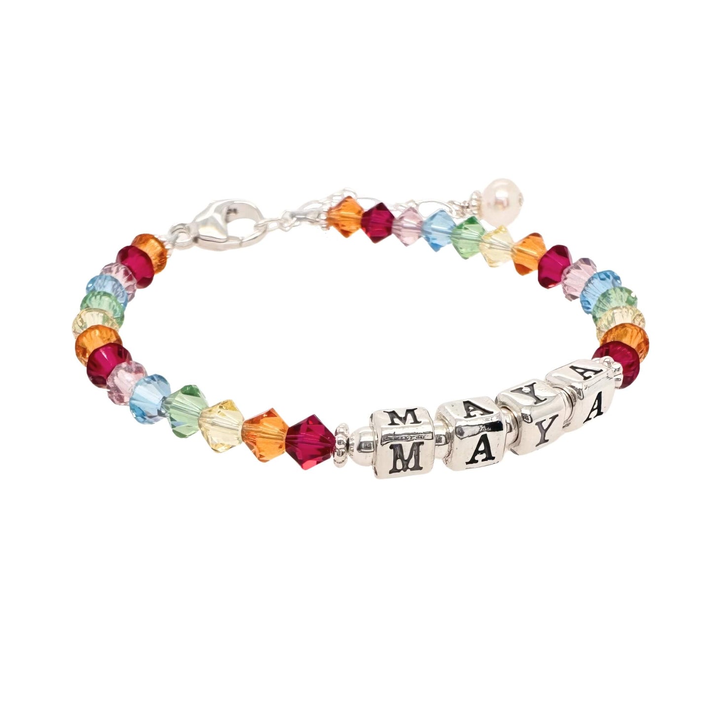 Over the Rainbow Crystal Name Bracelet