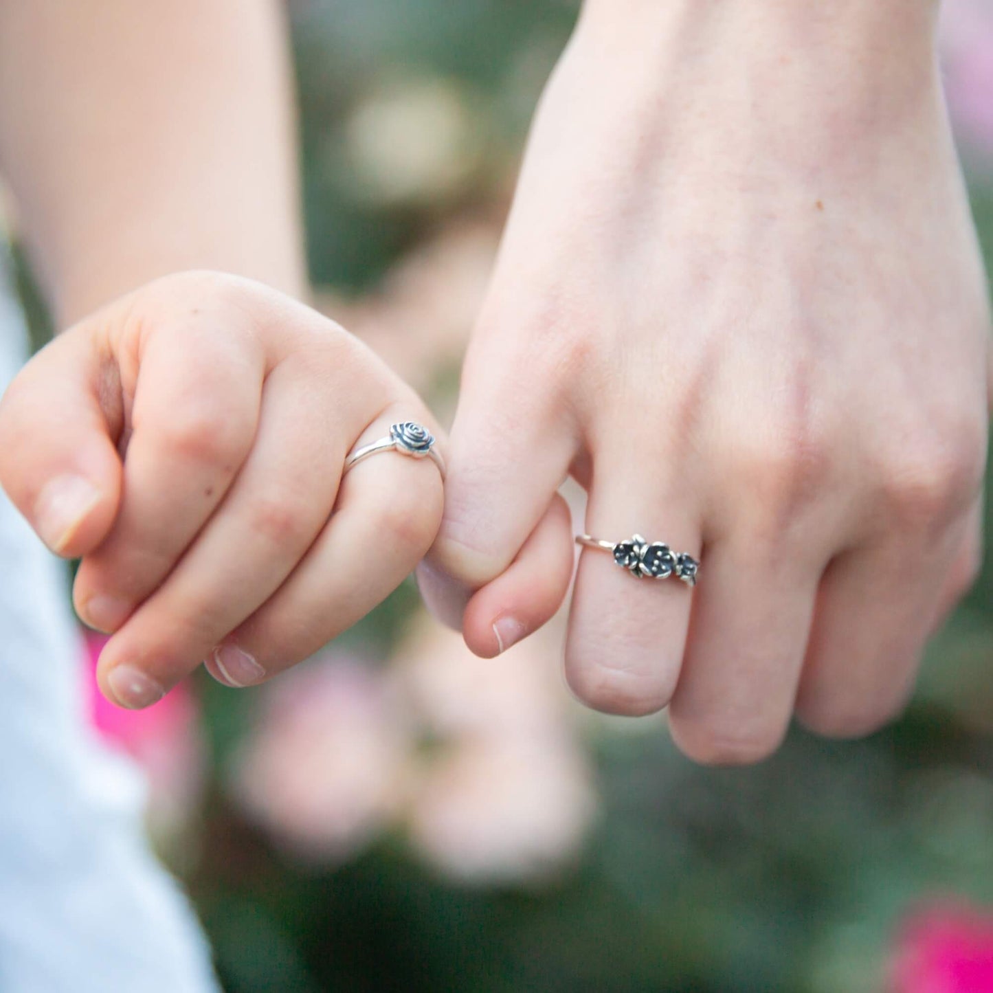 Lovely Little Rose Ring in Silver