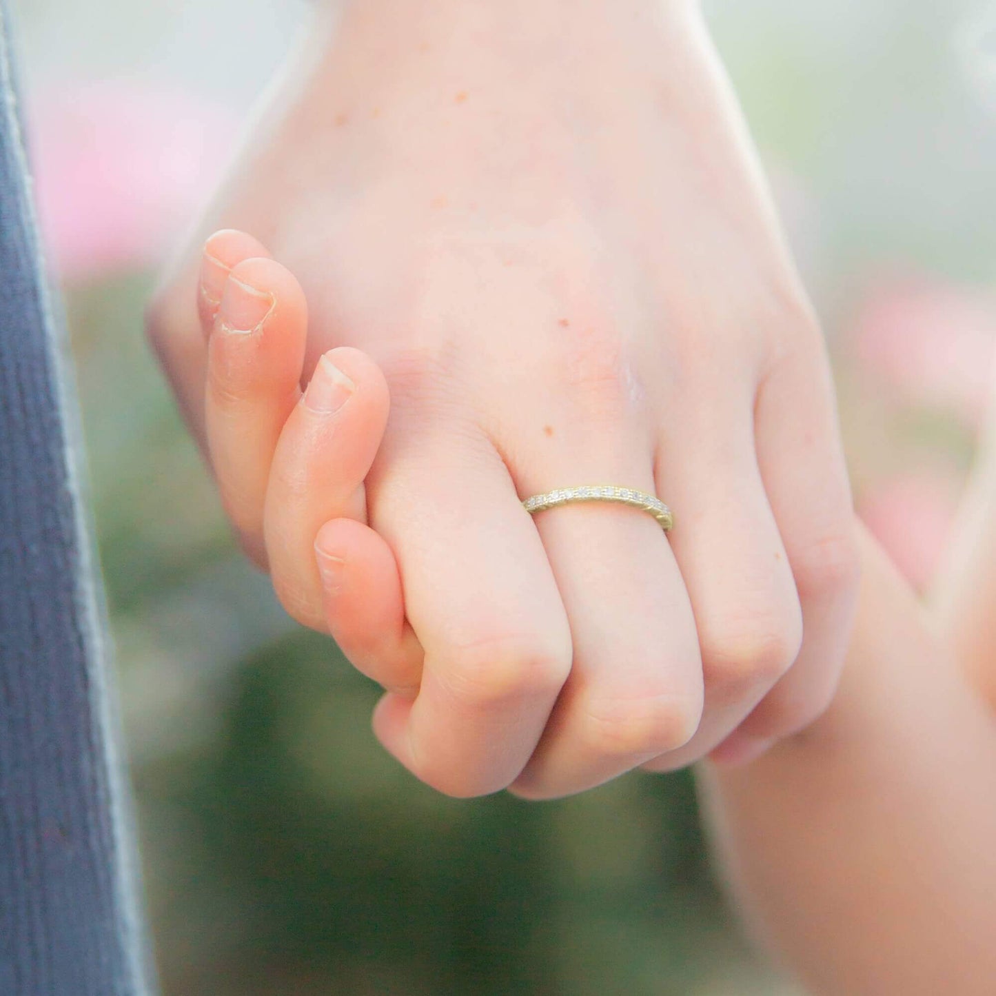 Teenie Tiny Cubic Zirconia Sparkle Ring in Gold