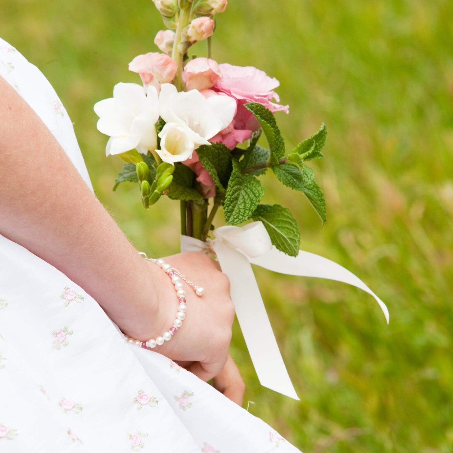 Adorable Pearl and Birthstone Bracelet