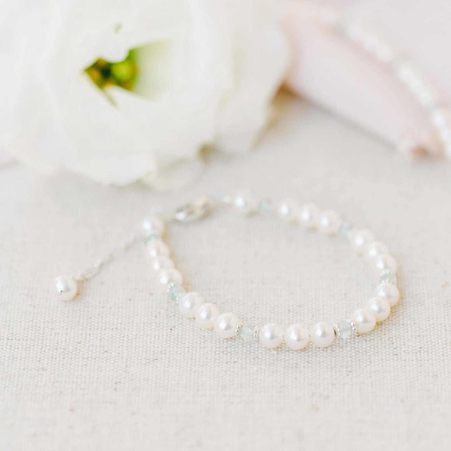 Adorable Pearl and Birthstone Bracelet