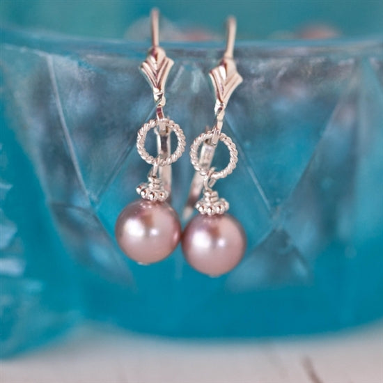 Beautiful Pearl Lever Back Earrings - Little Girl's Pearls