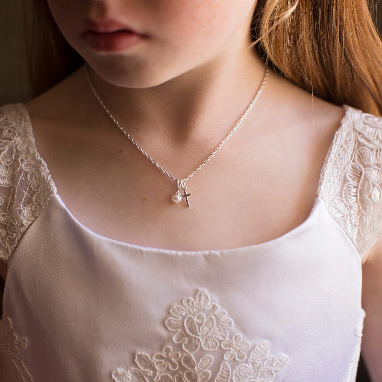 Dainty Itty Bitty Cross Keepsake Necklace