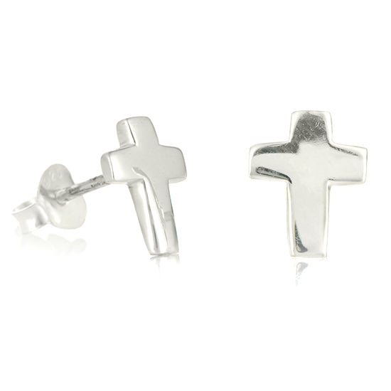 Beautiful Sterling Cross Earrings - Little Girl's Pearls