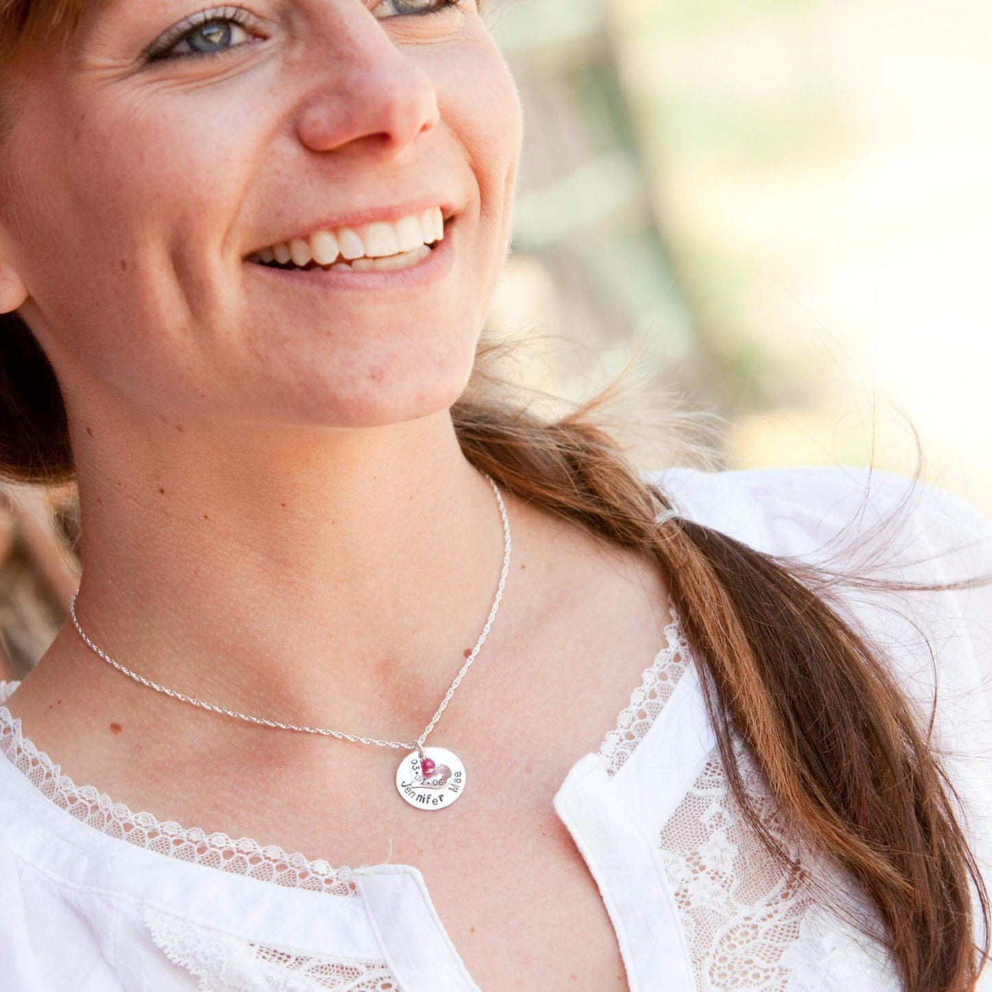 Heart + Circle Layered Personalized Charm Necklace