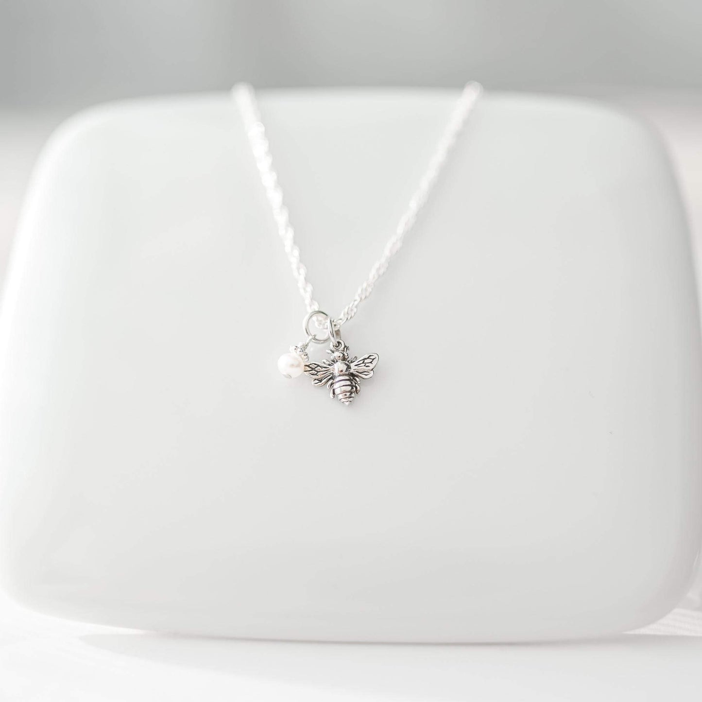 Ittiest Bittiest Bee Necklace in Silver