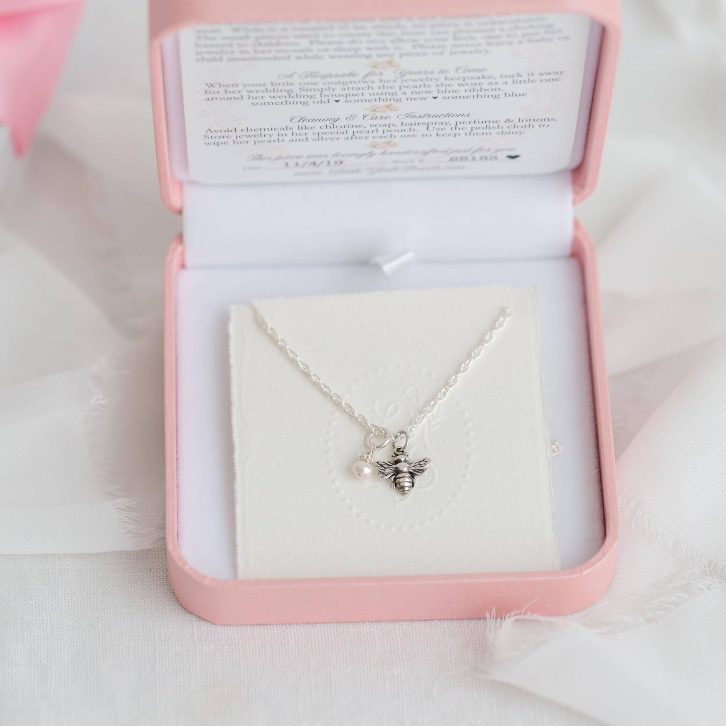 Ittiest Bittiest Bee Necklace in Silver