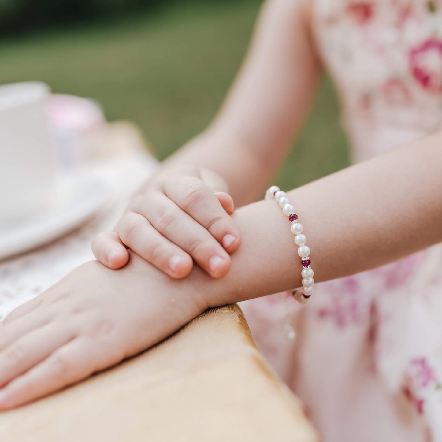 Adorable Pearl and Birthstone Bracelet