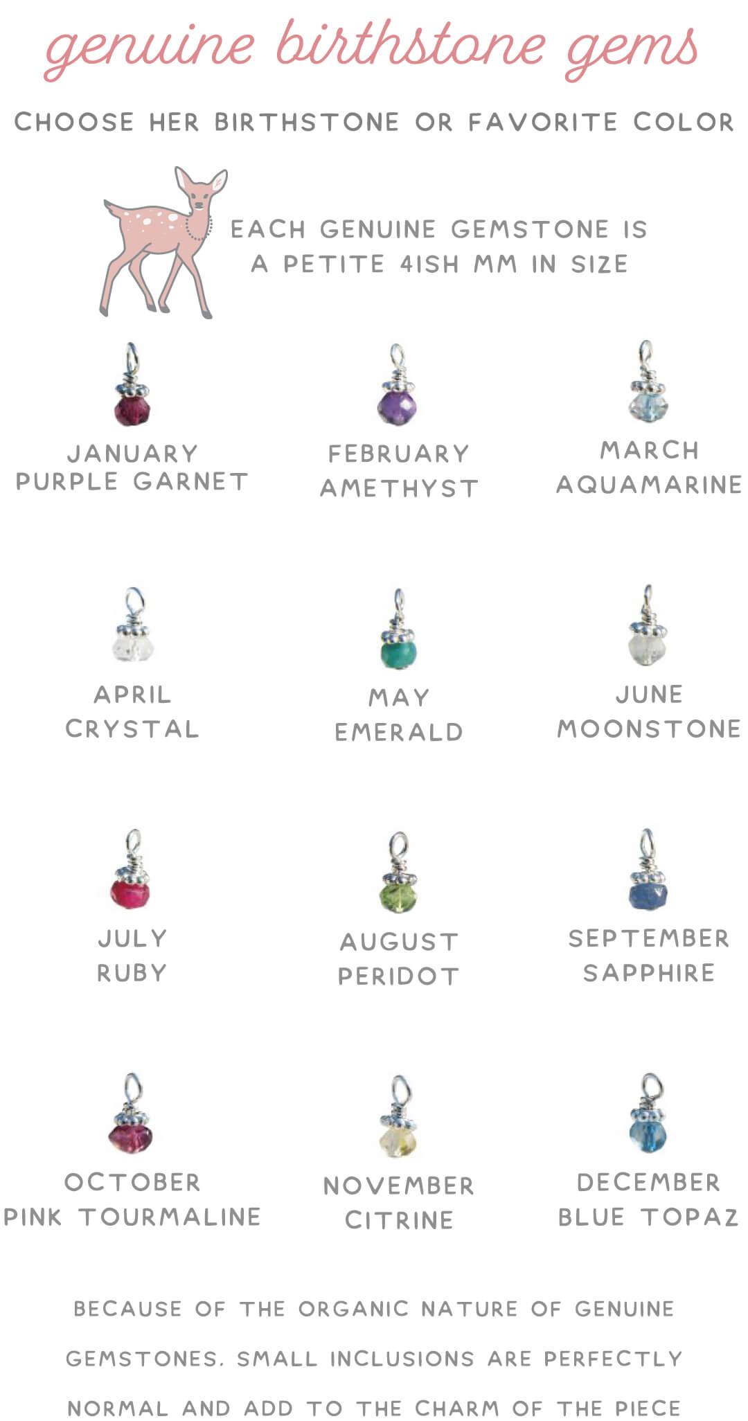 Tiniest Lucky Clover + Birthstone Necklace