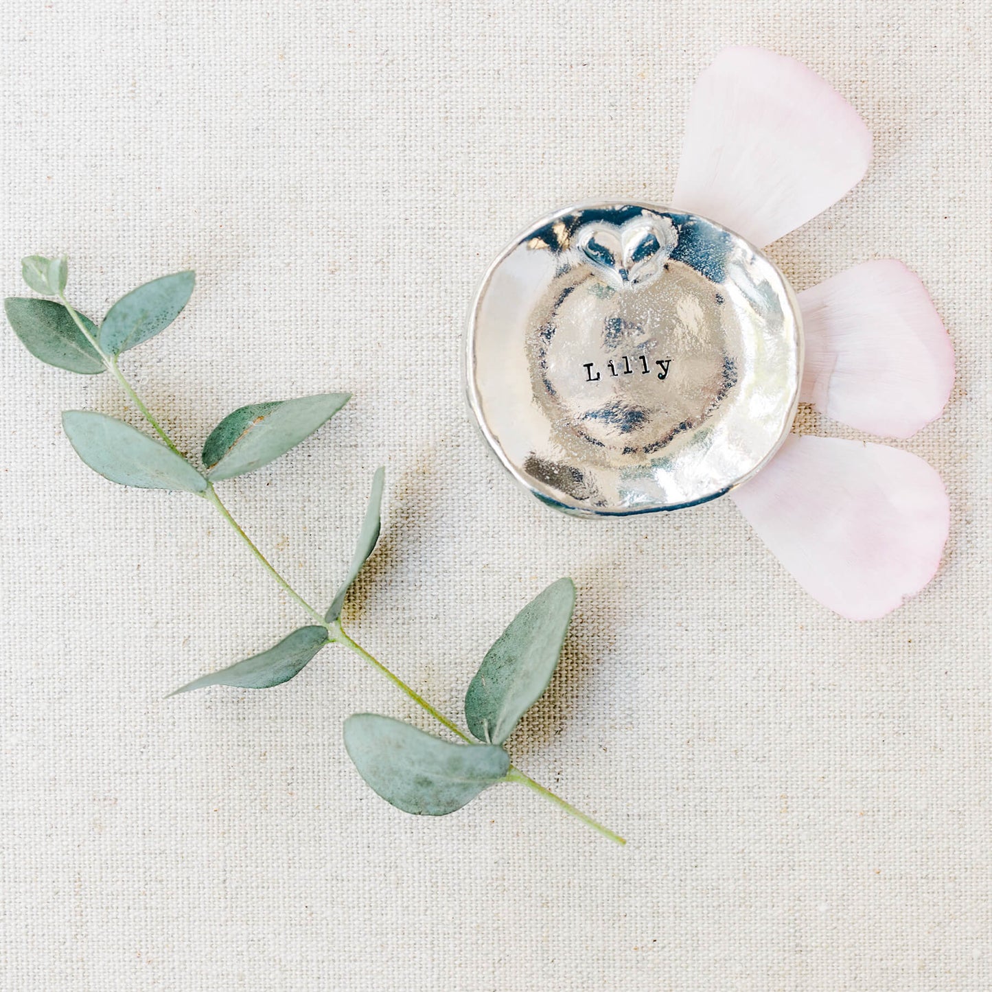 Personalized Trinket Dish - Little Girl's Pearls