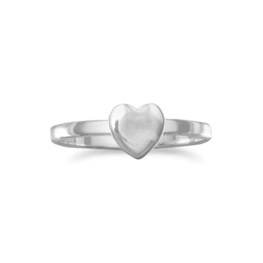 sterling silver heart ring for kids.