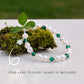Darling Lucky Shamrock Pearl and Crystal Bracelet in Silver