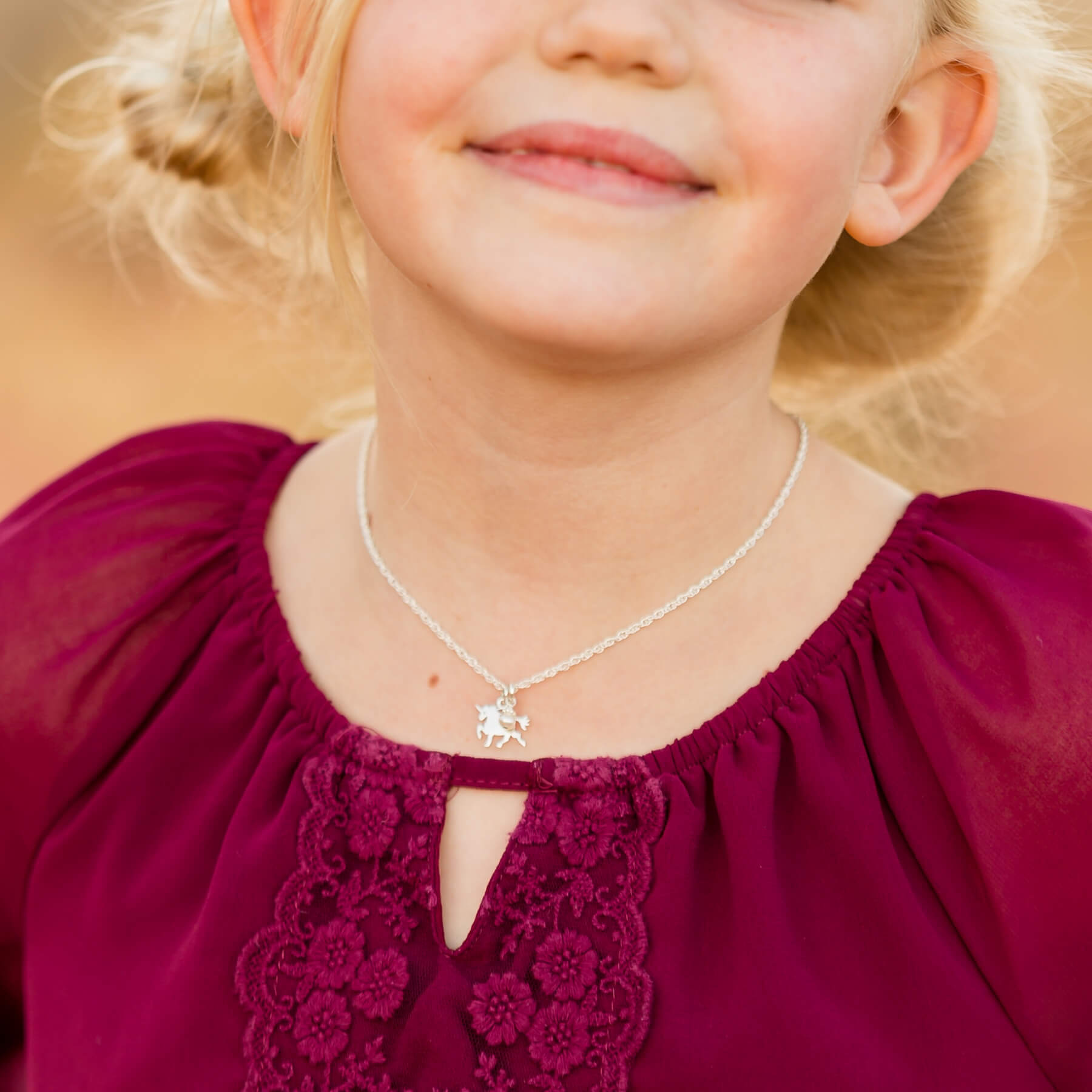 Magical Unicorn Necklace - Little Girl's Pearls