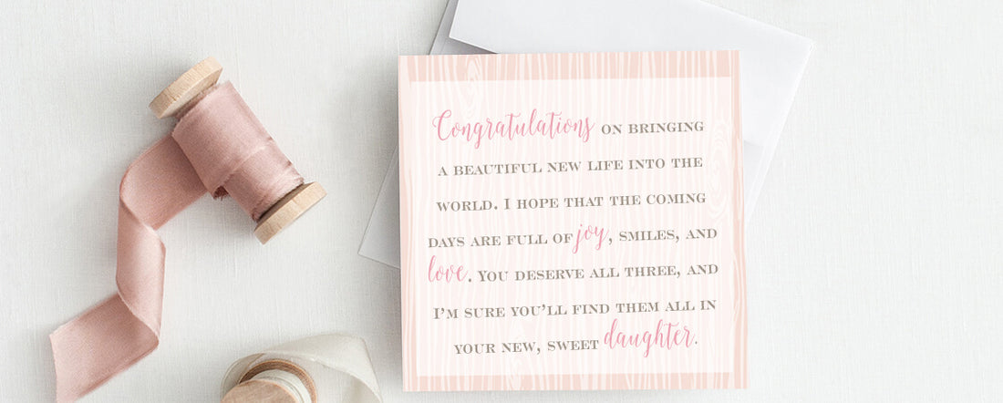 10 sweet messages for new baby girl gift cards