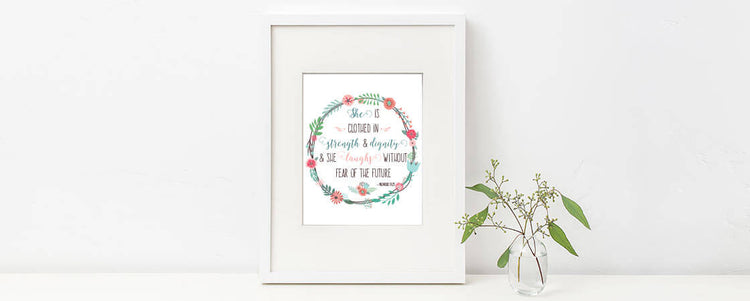 Strength and Dignity Free Printable – Little Girl's Pearls