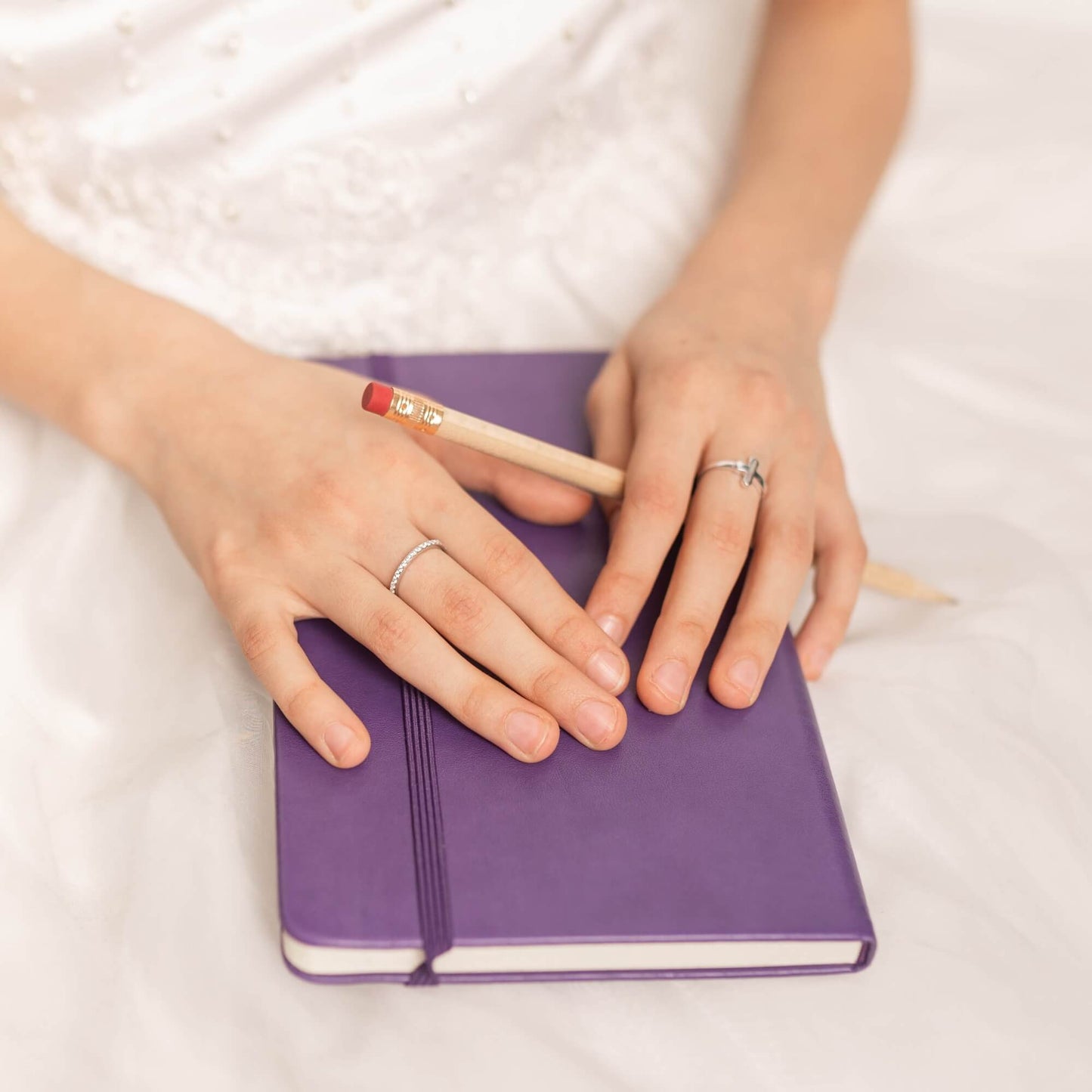 Teenie Tiny Cubic Zirconia Sparkle Ring in Silver