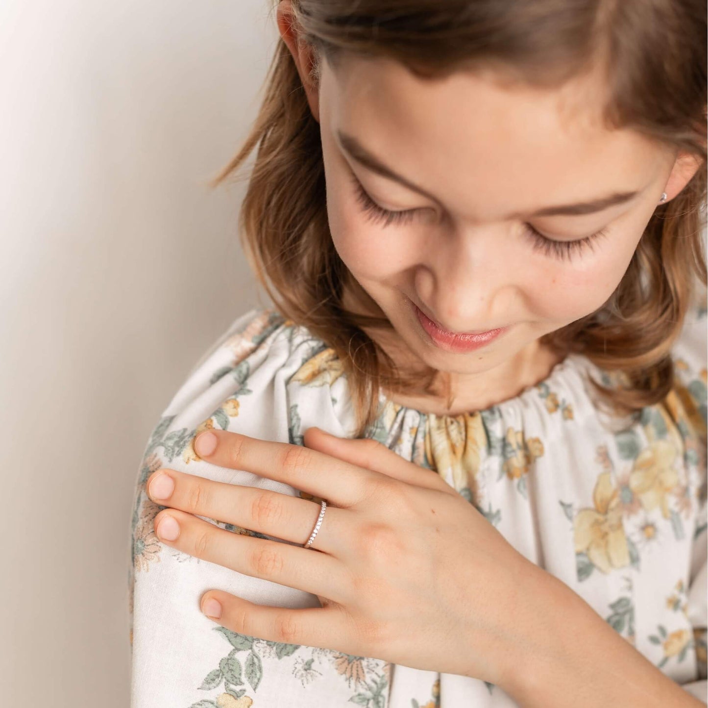 Teenie Tiny Cubic Zirconia Sparkle Ring in Silver