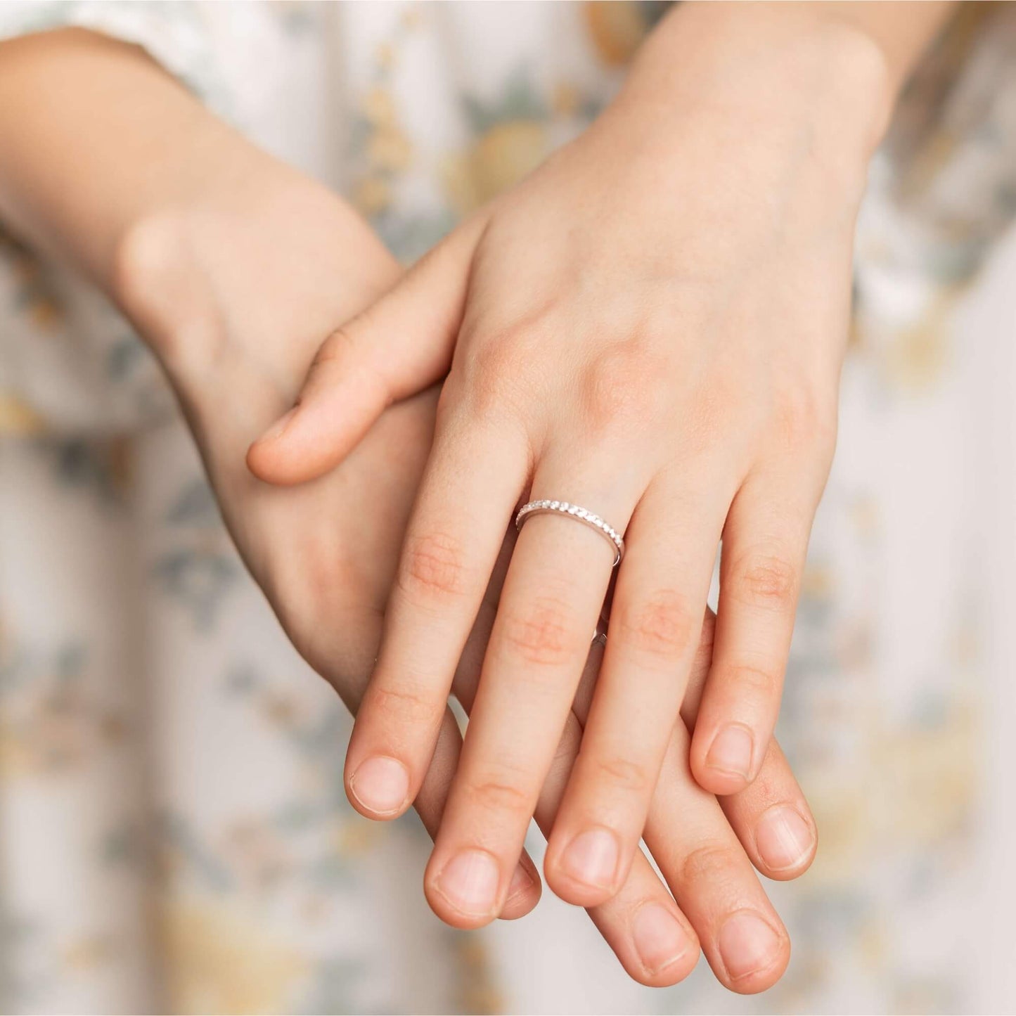 Teenie Tiny Cubic Zirconia Sparkle Ring in Silver