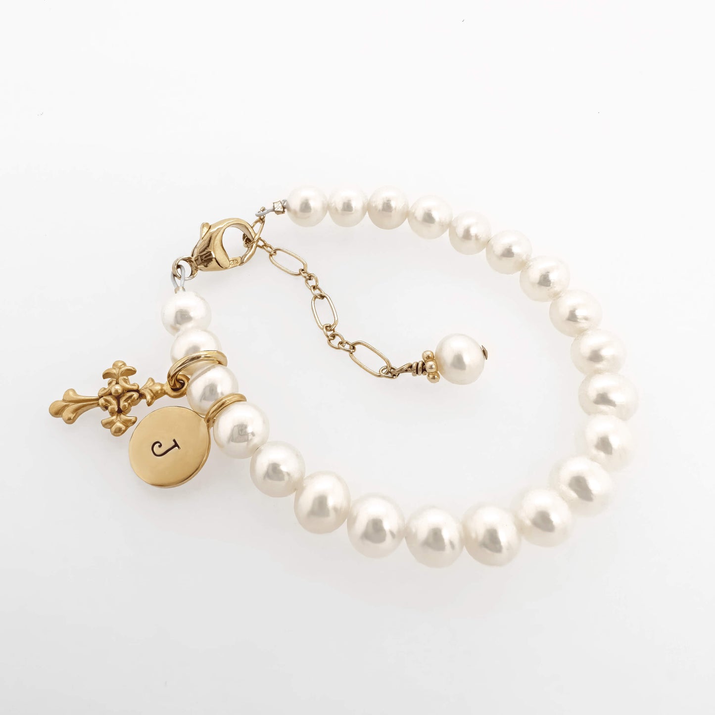Personalized Baby Baptism Bracelet in Gold