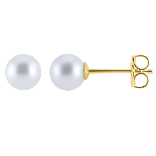 Golden Sweet Pearl Post Earrings