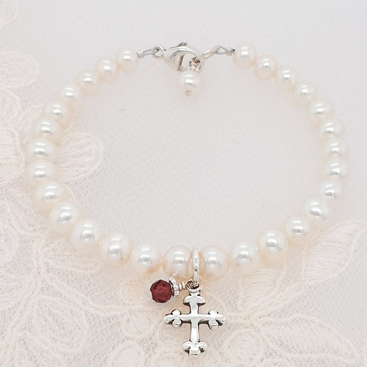 Custom Sweet Pearl Bracelet for Bev