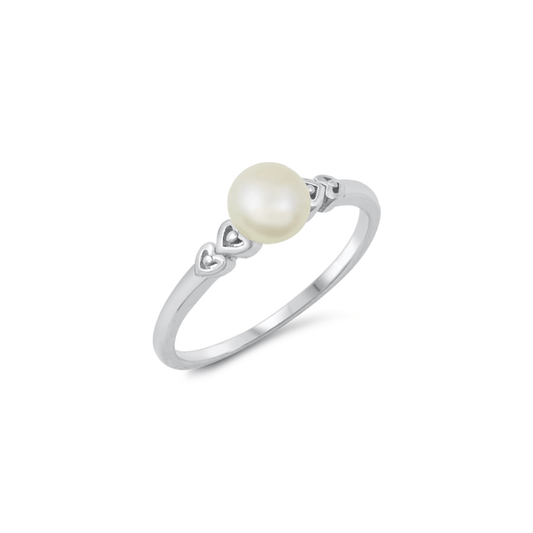 Love + Pearls Ring in Silver