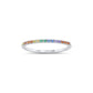 Teenie Tiny Rainbow Cubic Zirconia Sparkle Ring in Silver