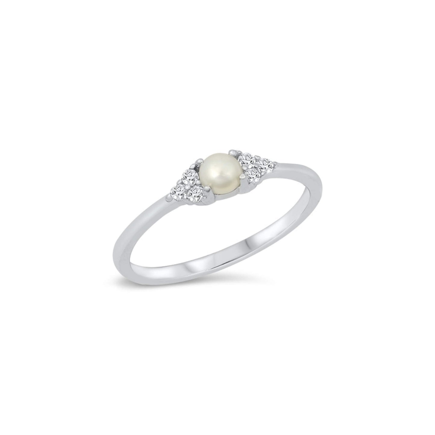 Most Precious Pearl + Sparkle Ring in Silver