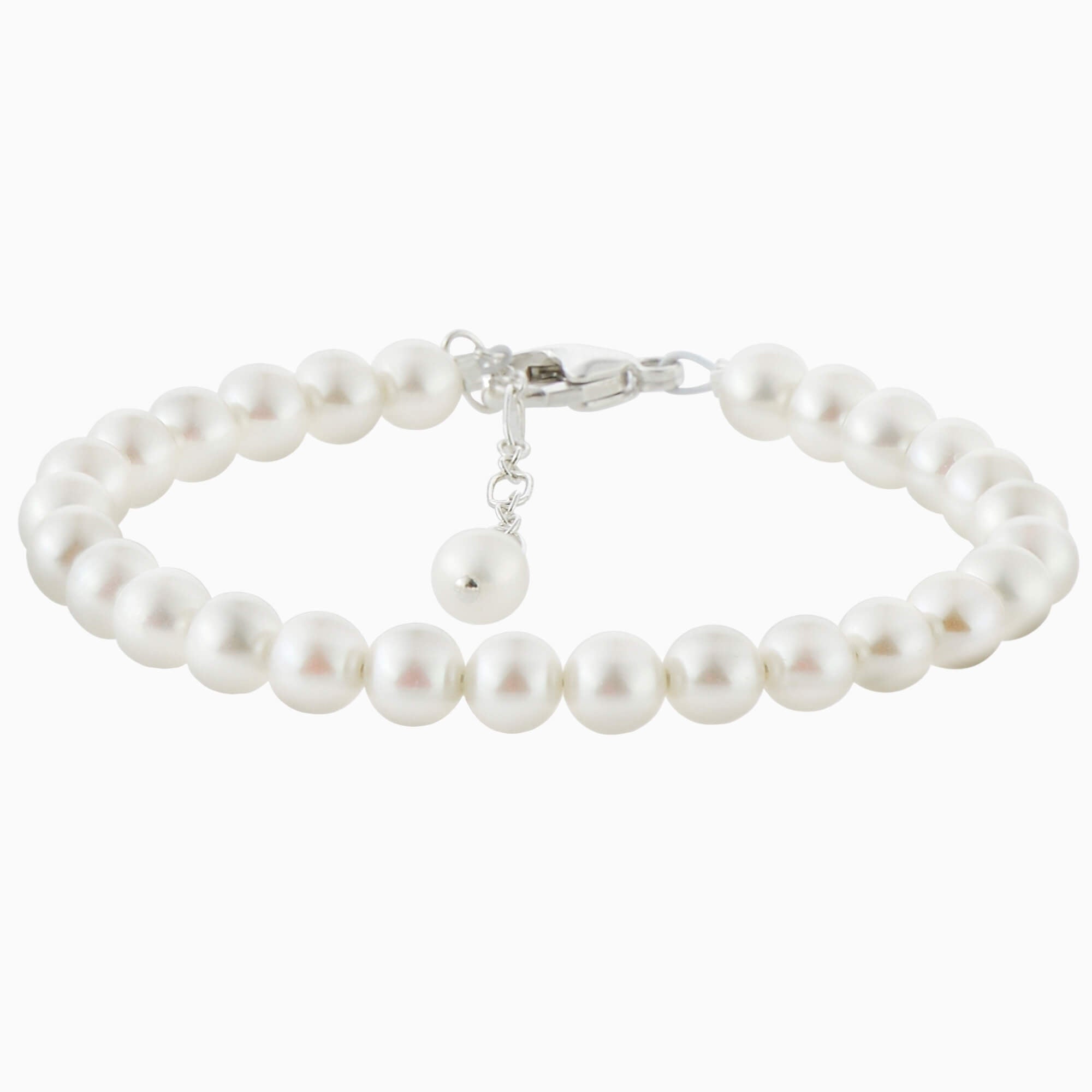 Sterling Silver and Freshwater Pearl Baby Bracelet – Silverbling.ie