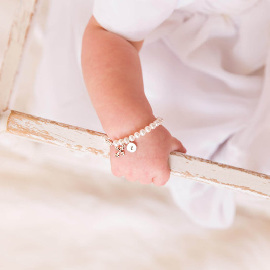 Baptism & Christening Jewelry: Pearl Bracelet, Sterling Silver – Little  Girl's Pearls