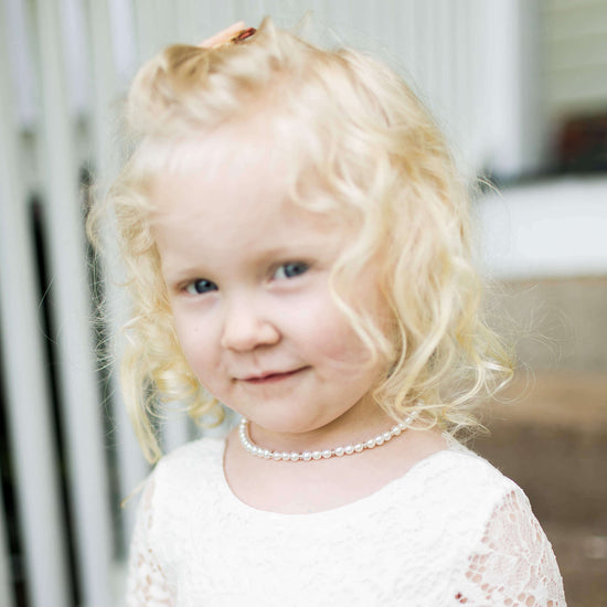 Lovely Pearl and Sterling Silver Necklace Little Girl's Pearls