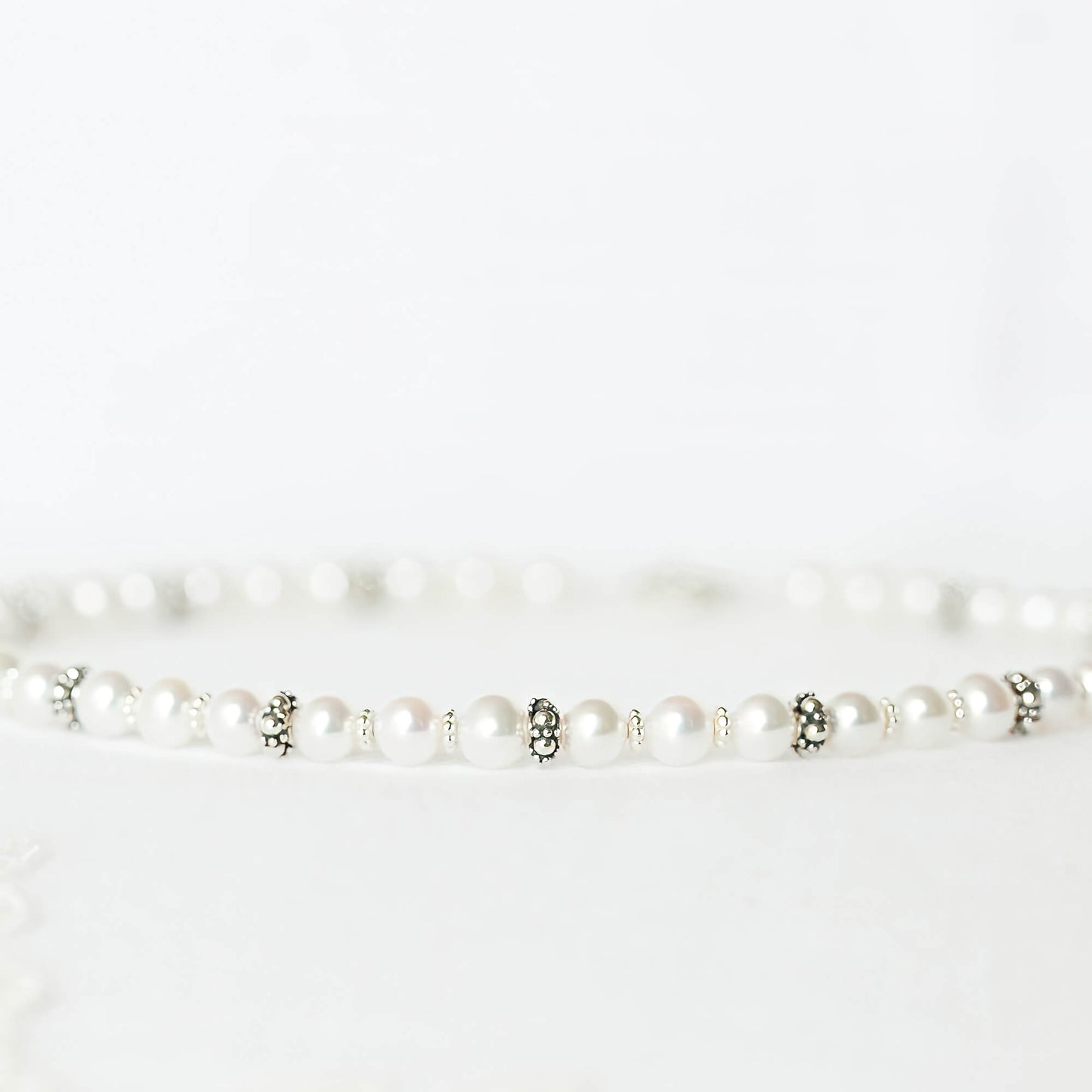 Elegant Pearl and Sterling Silver Necklace