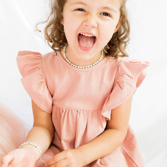 Elegant Pearl and Sterling Silver Necklace Little Girl's Pearls