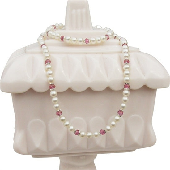 Adorable Pearl and Birthstone Jewelry Set - Little Girl's Pearls