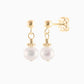 Precious Pearl Dangle Post Earrings in Gold-Filled