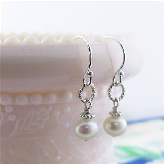 Beautiful Pearl French Hook Earrings - Little Girl's Pearls