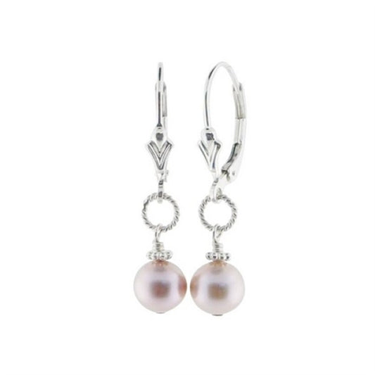 Beautiful Pearl Lever Back Earrings - Little Girl's Pearls