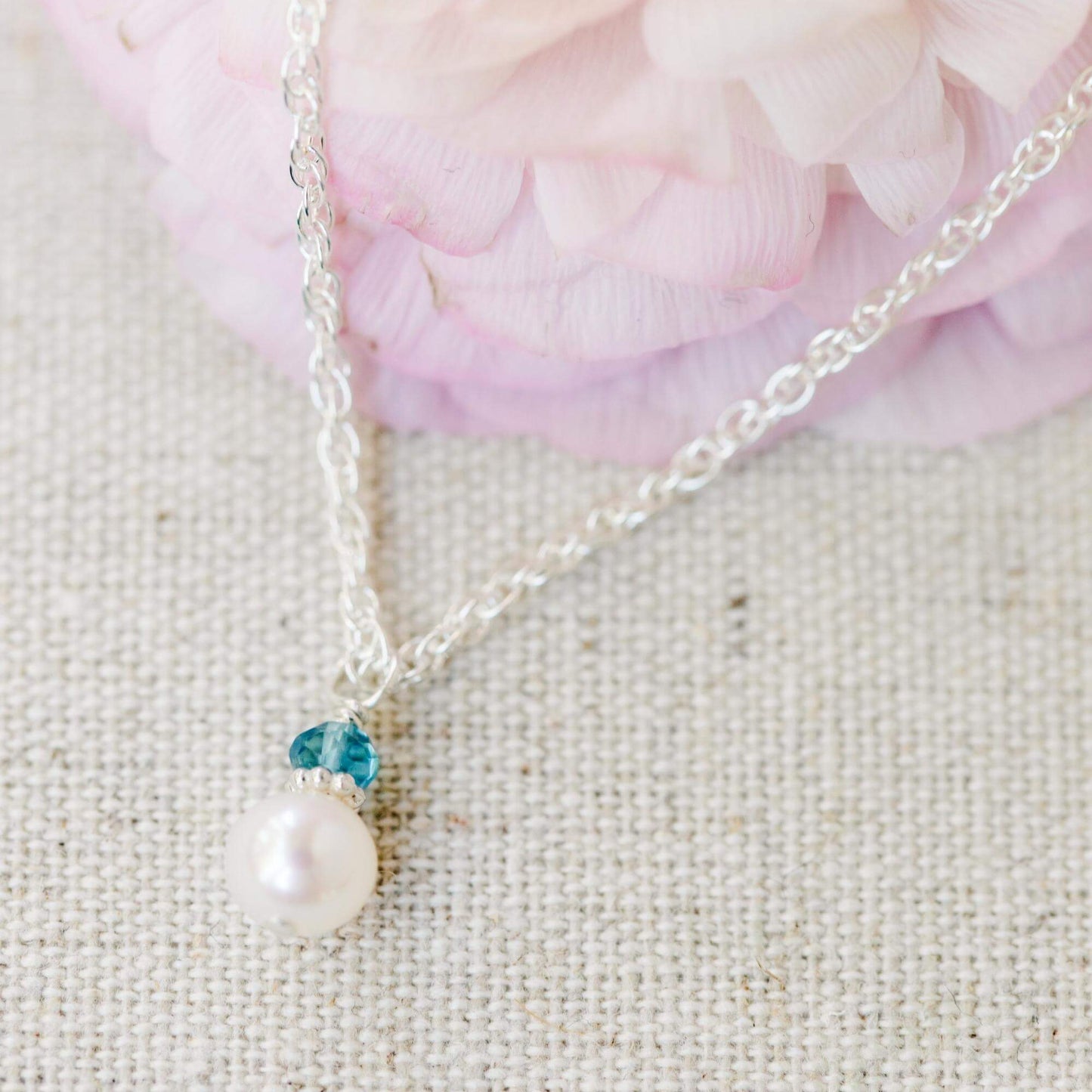 Adorable My Keepsake Pearl Necklace in Silver