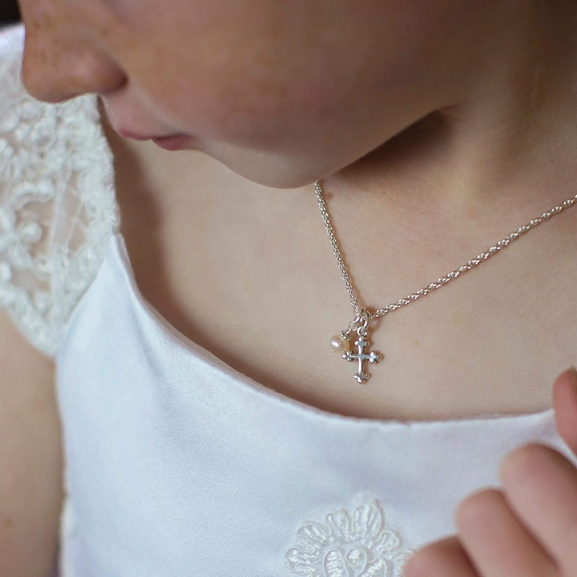 Buy 14k Gold Cross Pendant, Singapore Chain Necklace, Religious Jewelry,  Christening, Dainty Cross Necklace, Two-tone Crucifix Pendant Online in  India - Etsy