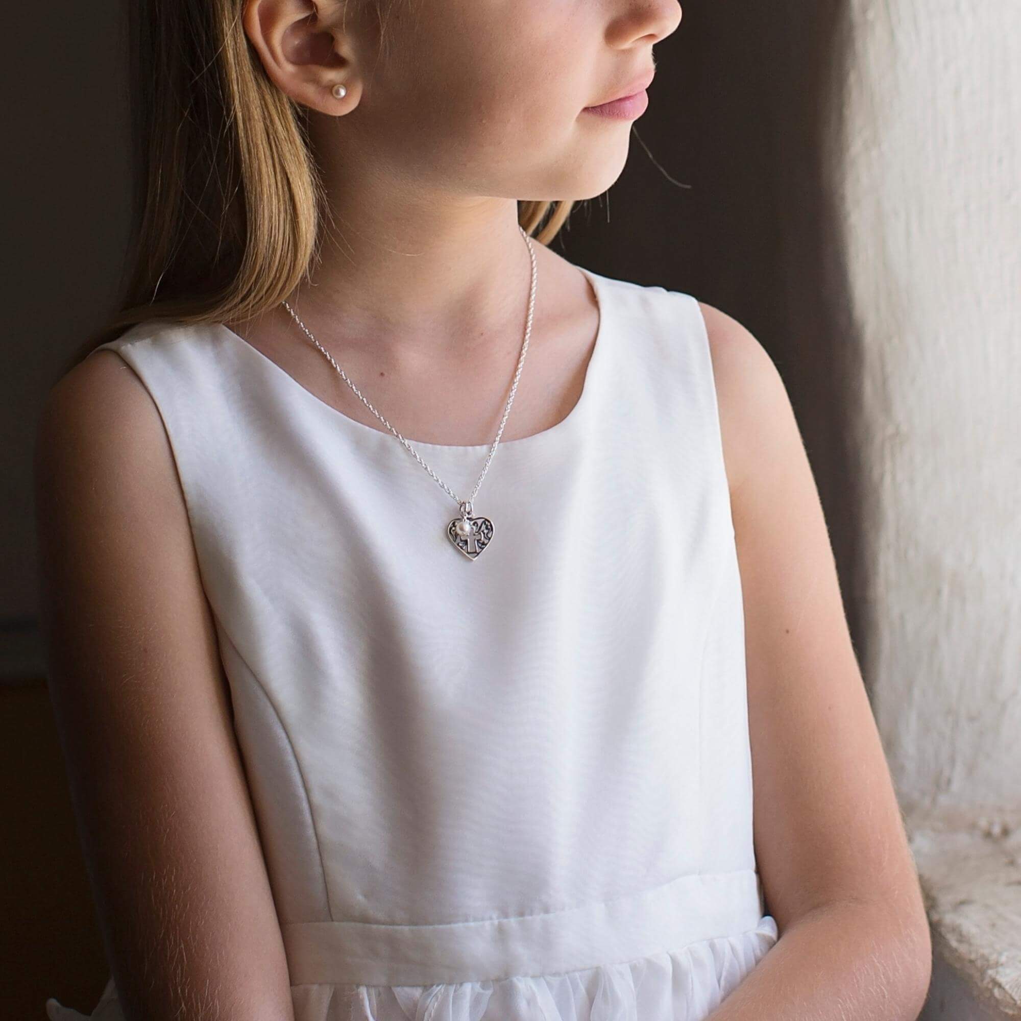 Heart necklace sale for little girl