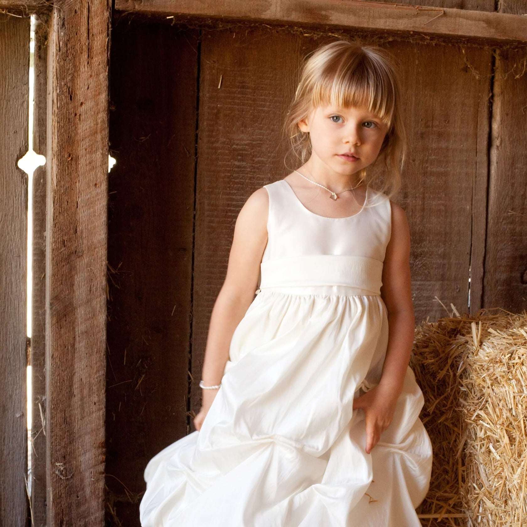 My First Diamond Heart Necklace Little Girl's Pearls