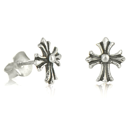 Cute Cross Post Earrings - Little Girl's Pearls