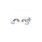 Sparkle Rainbow Post Earrings in Silver