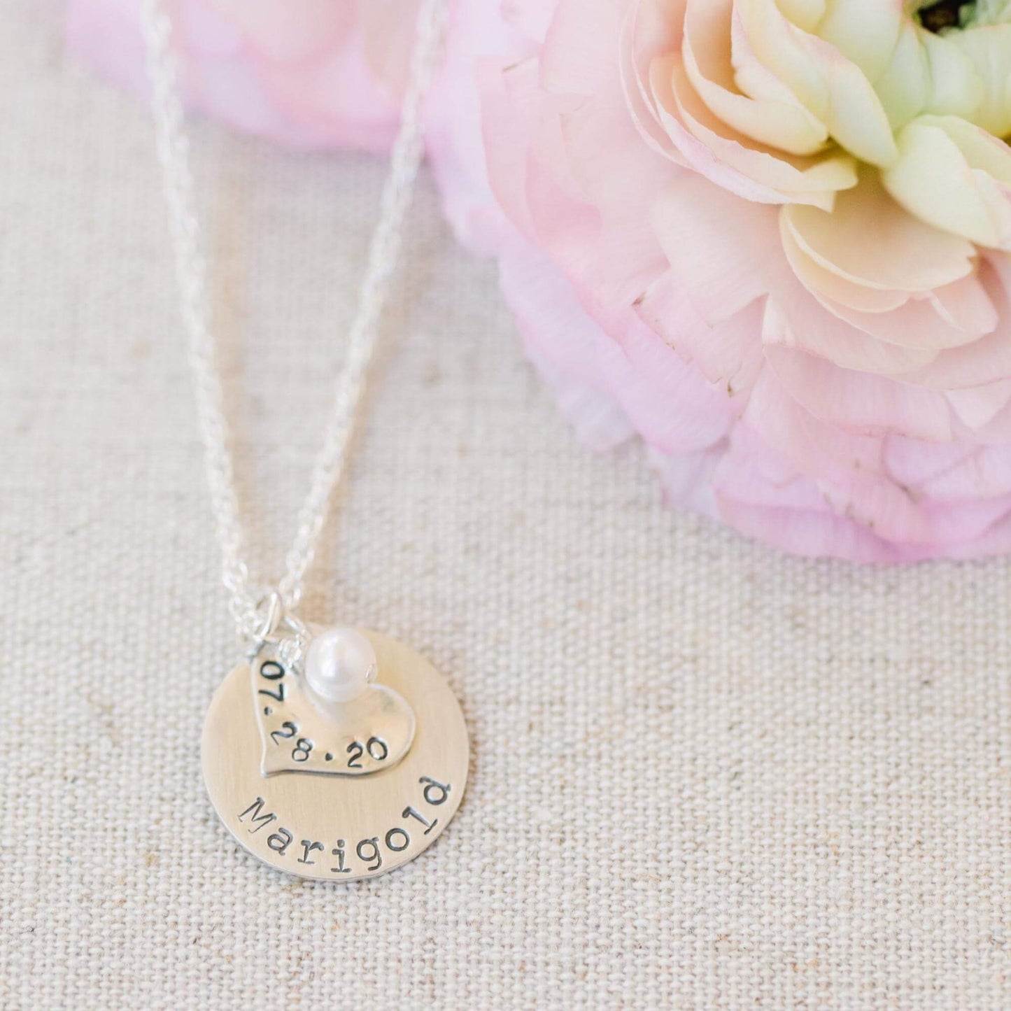 Heart + Circle Layered Charm Necklace